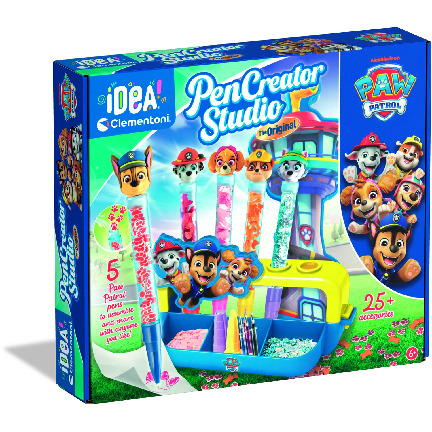 Clementoni Paw Patrol Pen Creator Studio With 5 Pens And Figures - Blue