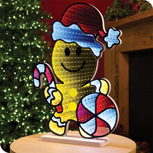 christmas, lights, figures