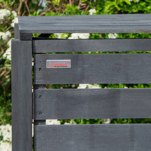 2.15m x 1.16m Outdoor Wooden Garden Triple Wheelie Bin Store Storage for 3 Bins in Dark Grey