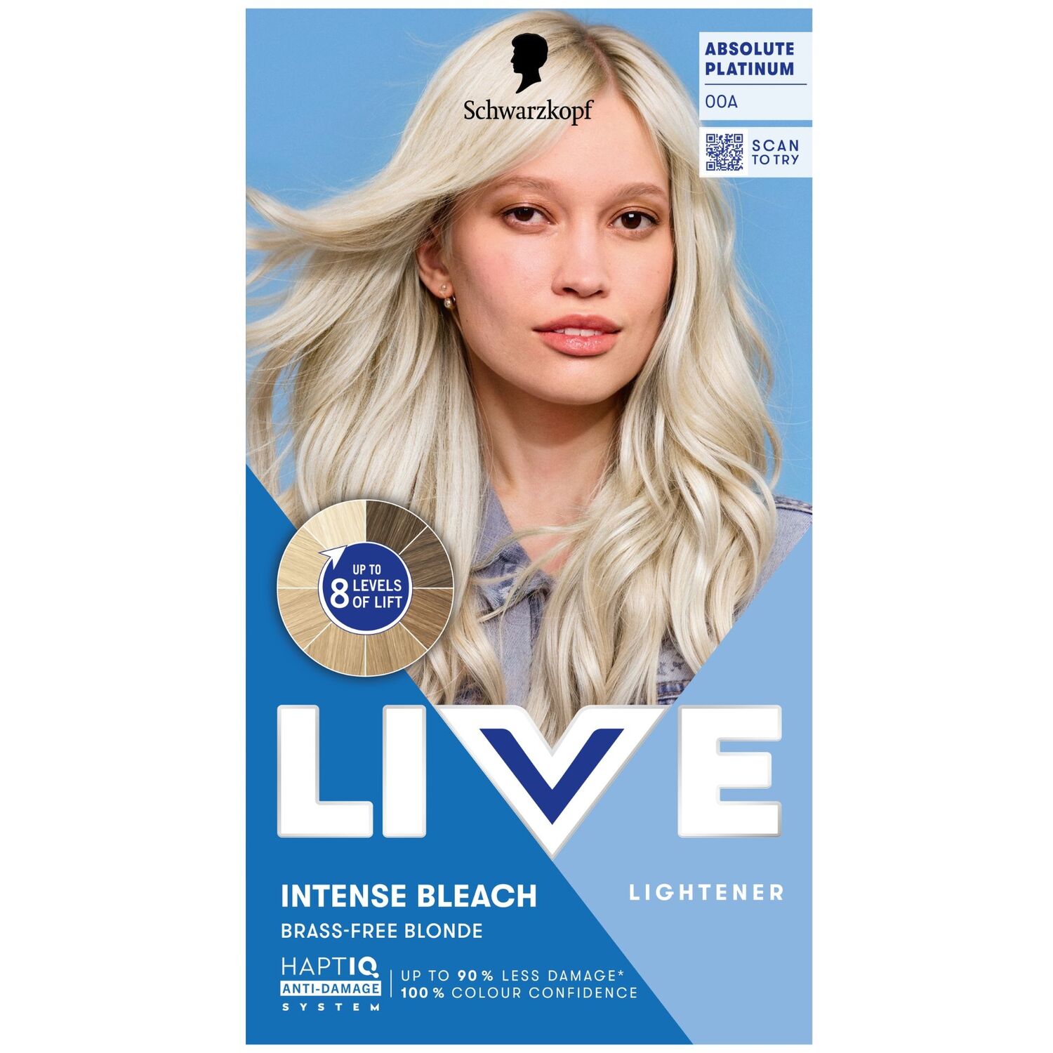 Schwarzkopf LIVE Intense Bleach Absolute Platinum 00A. - Image 4