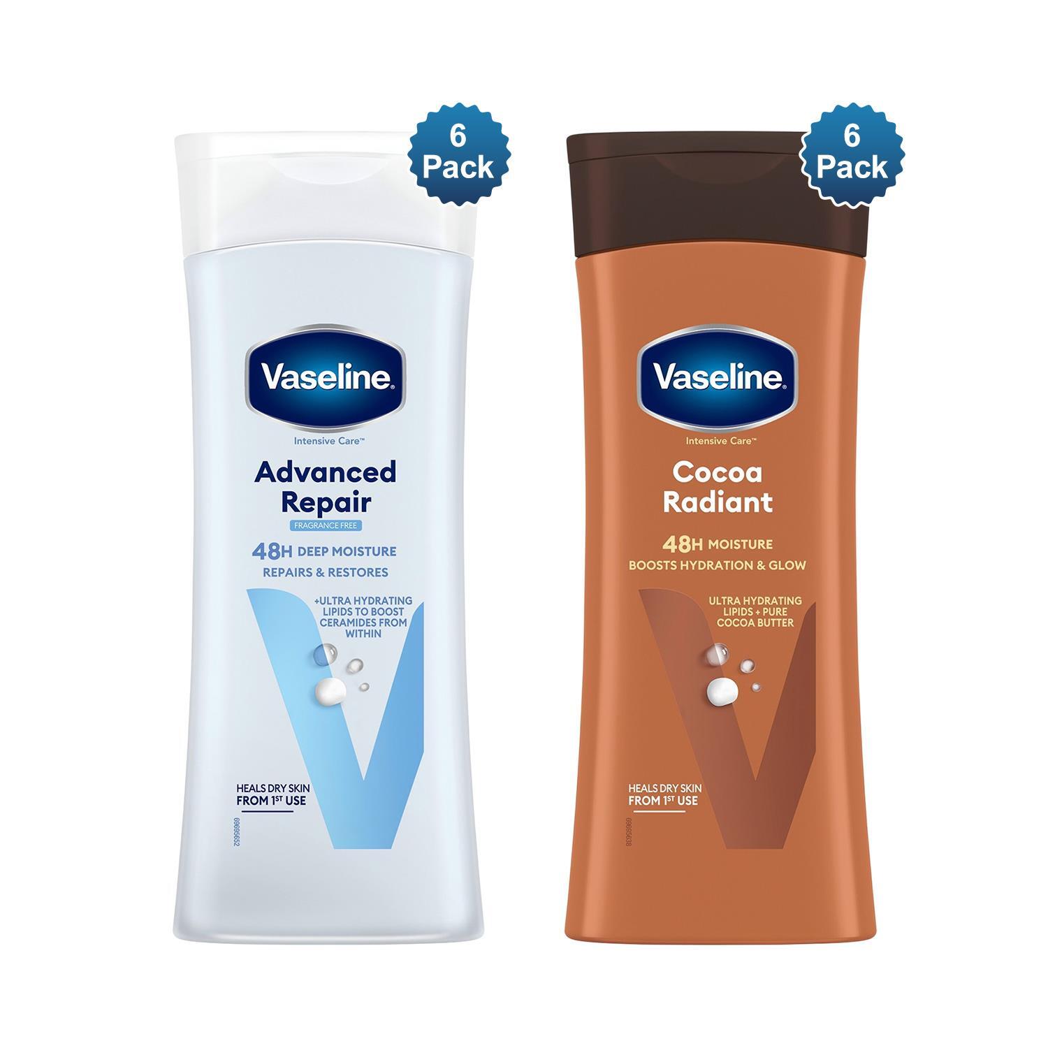 Avant-Garde Brands Ltd Vaseline Advanced Repair & Cocoa Radiant Hydrating Body Lotion 400Ml, 12 Pack - For Very Dry & Dull Skin, Fast-Absorbing Cream | Wowcher - Image 6