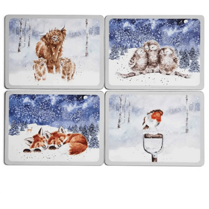 Set of 4 Winter Sky Christmas Placemats
