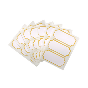 Pack of 252 Gold Border Printed 34x75mm Self-Adhesive Labels