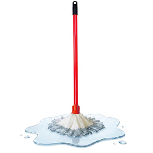 1 x Strip Floor Mop Super Absorbent With Flock Head & Handle