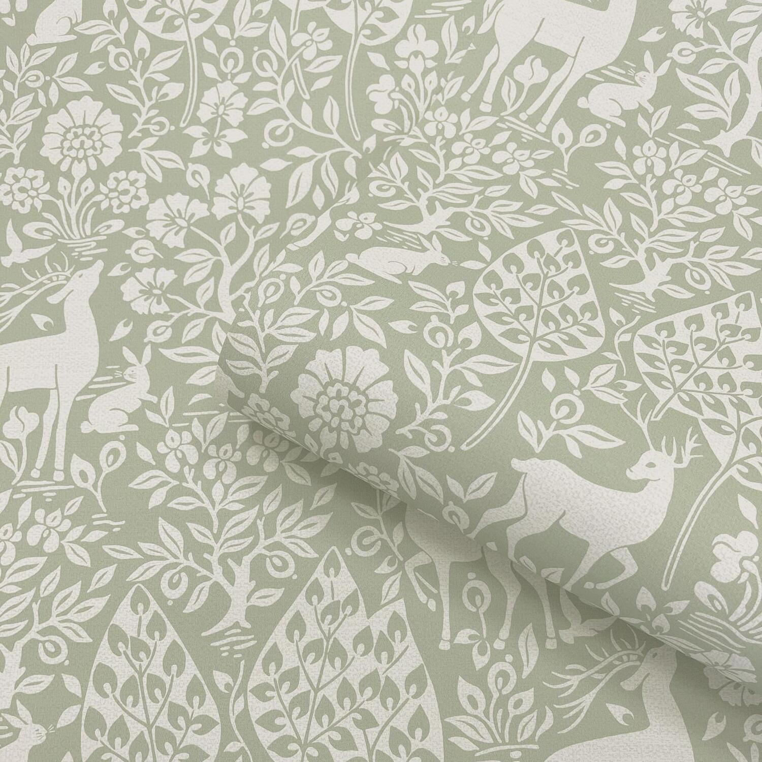 Sophie Laurence Sage Green Floral Paste The Wall Wallpaper 14160 - Green - Image 2