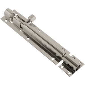 Chrome Door Bolt, 100mm Straight - Brand Dzina