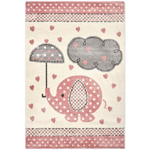 Kids Elephant And Hearts Rug