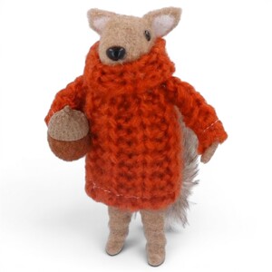 Felt Squirrel in Jumper Christmas Decoration