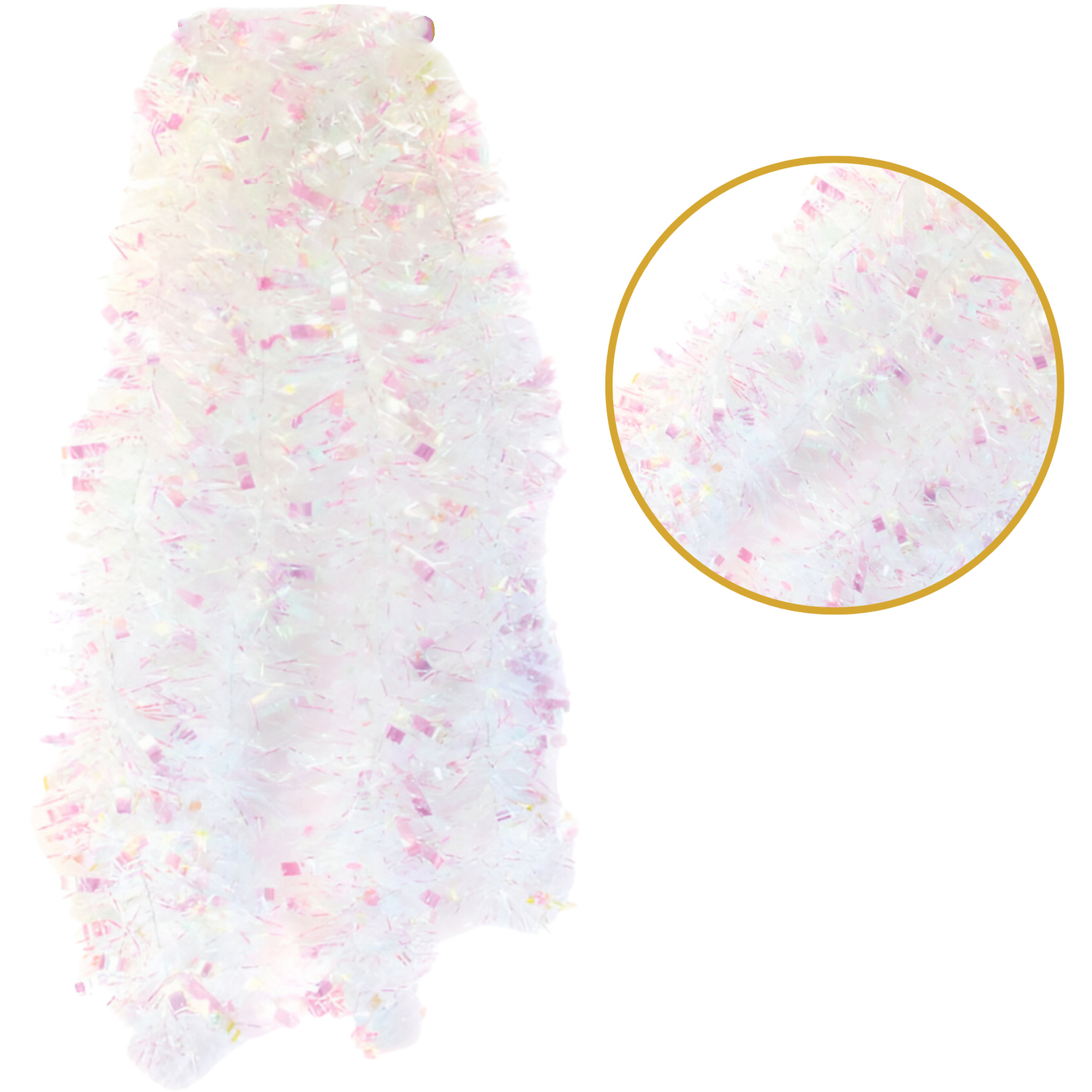 Parev Iridescent 2M Christmas Chunky Tinsel - Image 3