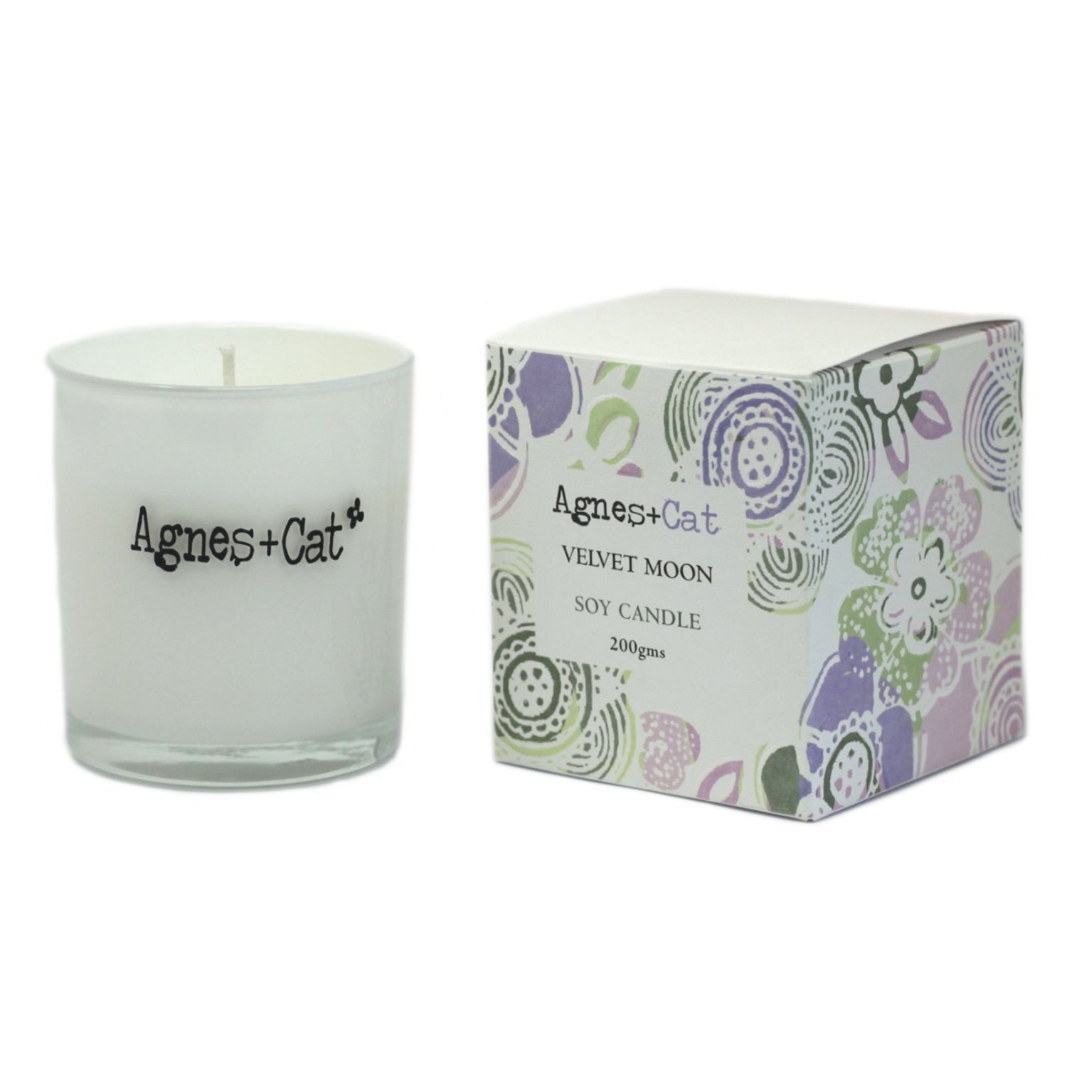  - Agnes And Cat Velvet Moon Votive Candle - Image 3