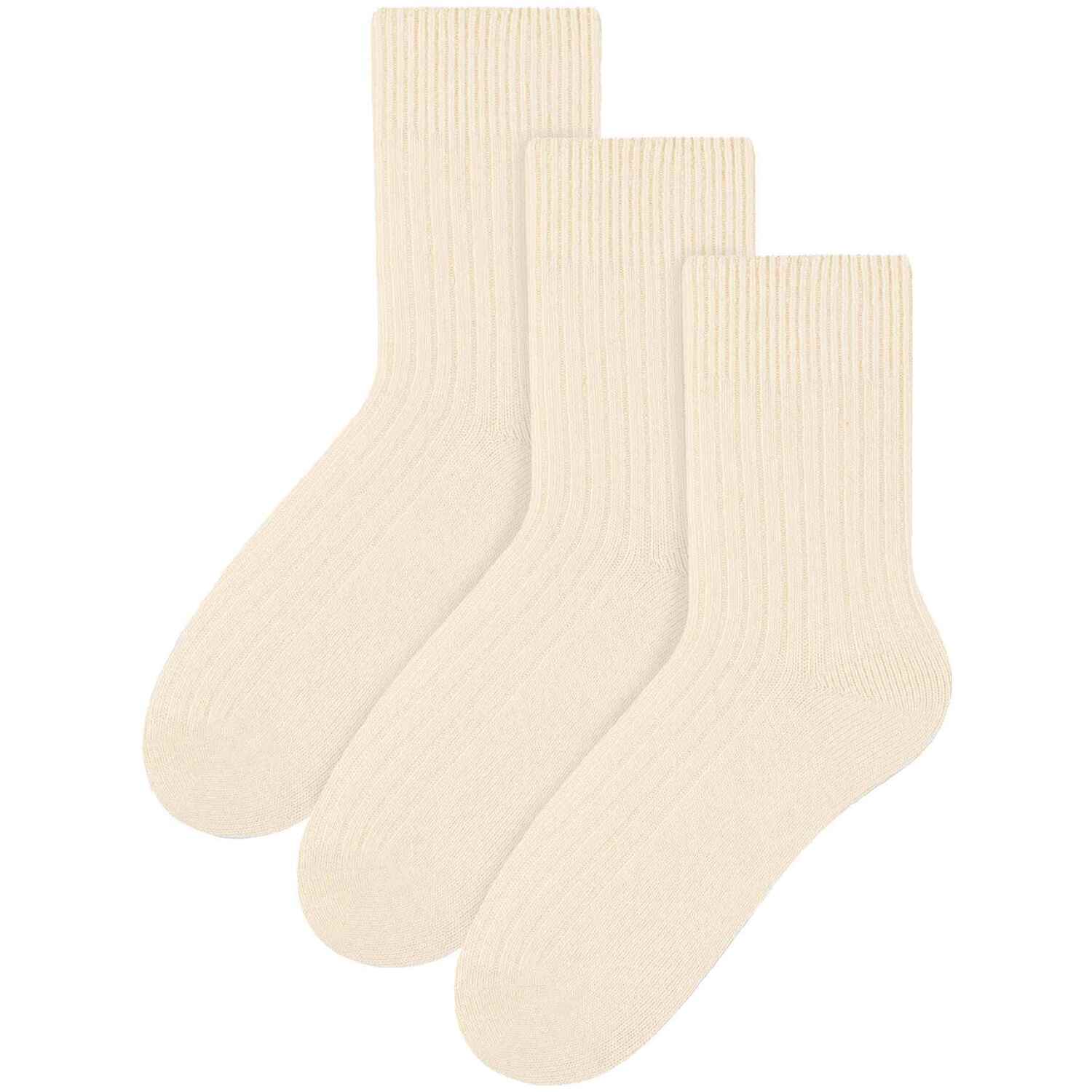 Steven 3 Pairs Ladies Soft Wool Dress Socks For Winter