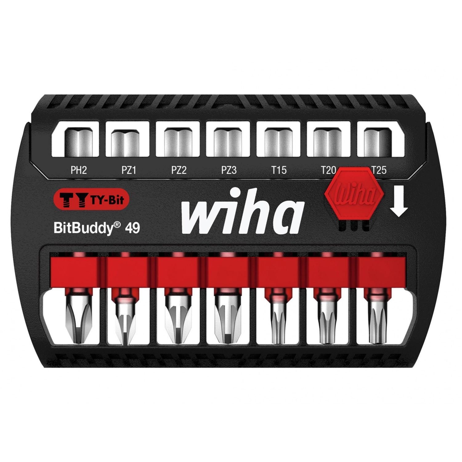 Wiha Bitbuddy Ty Bit Set, 7 Piece - Multi Colour
