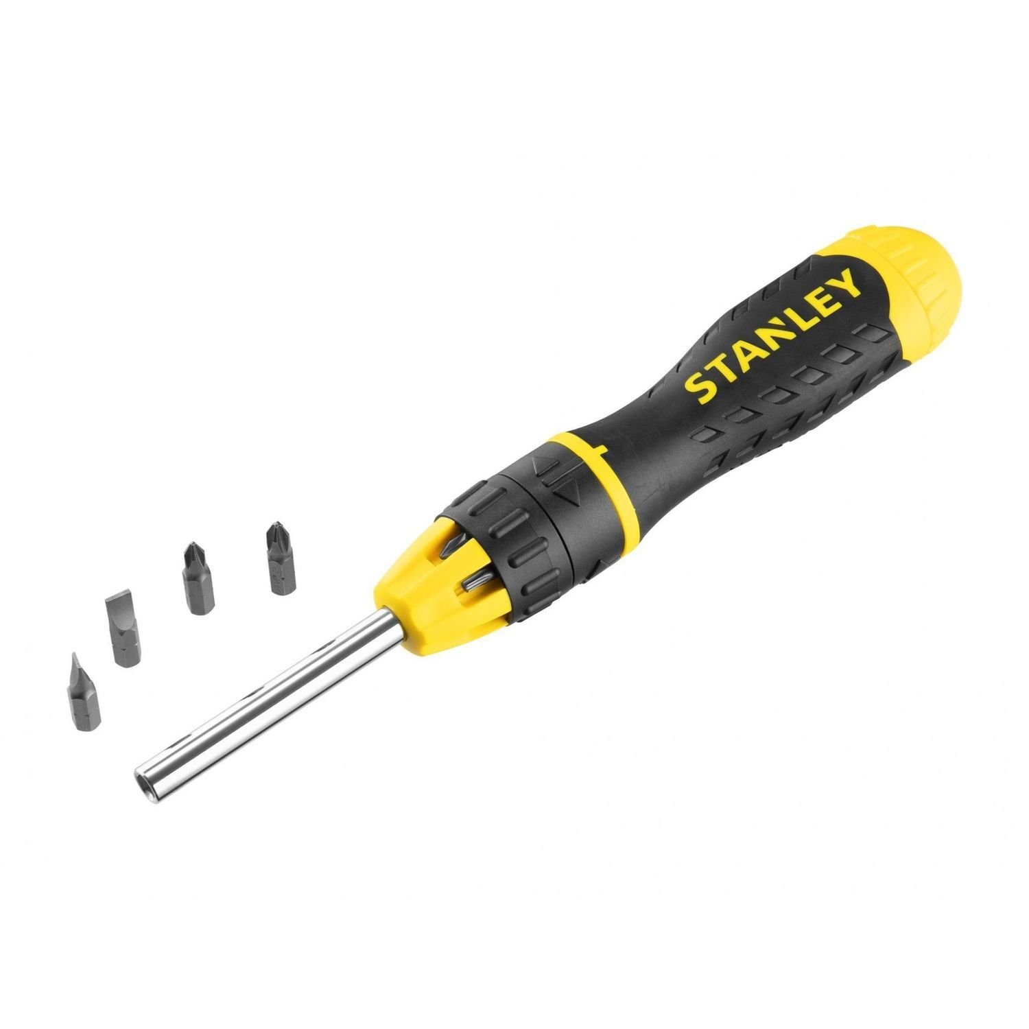Stanley Hand Tools Multibit Ratchet Screwdriver &10 Bits - Multi Colour