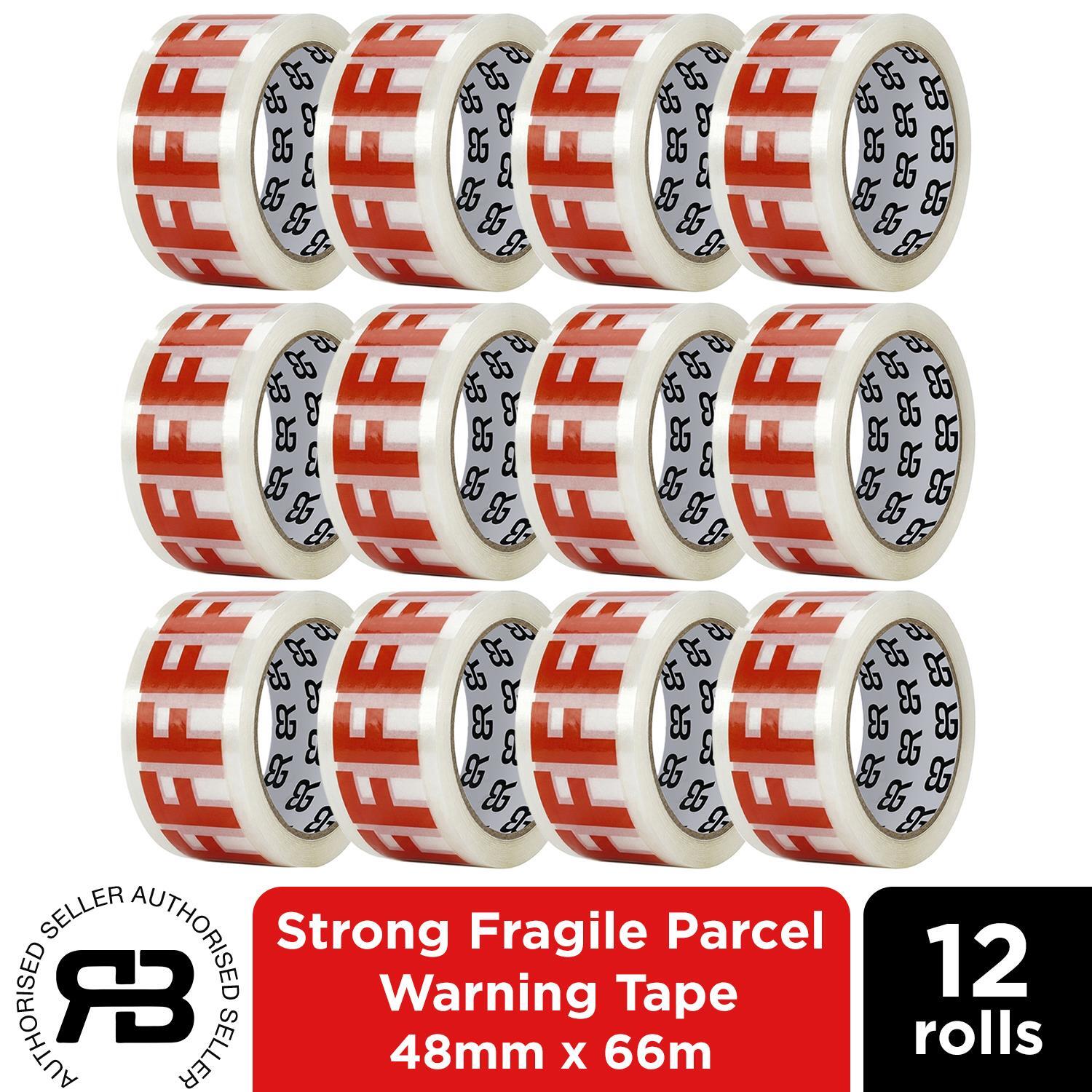 B&Q - Fragile Tape 48mm X 66M Packing Tape For Parcels & Boxes12 Rolls - Image 7