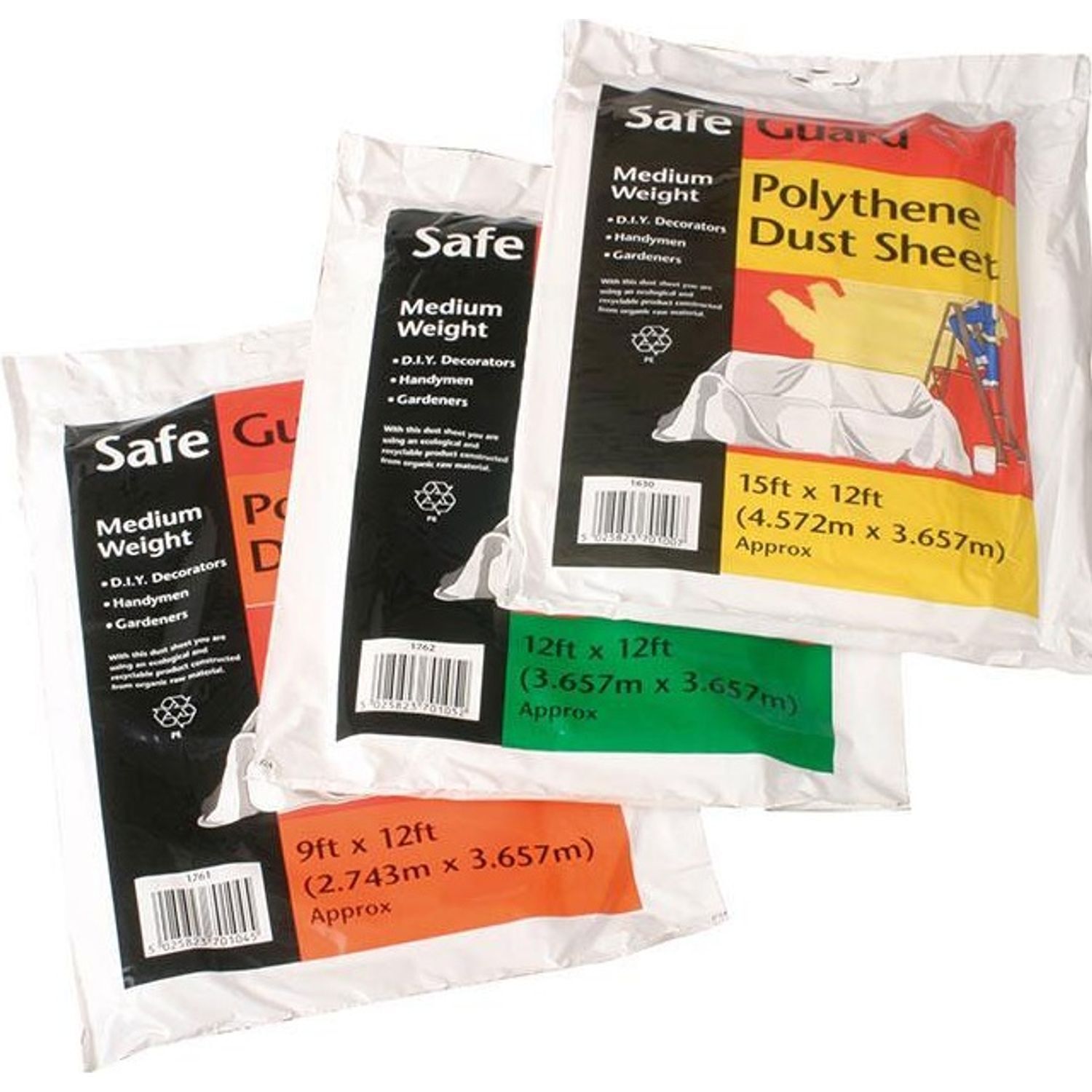 Universal Textiles Poly Dust Sheet 3.6 X 3.6M / 12 X 12' - One Colour