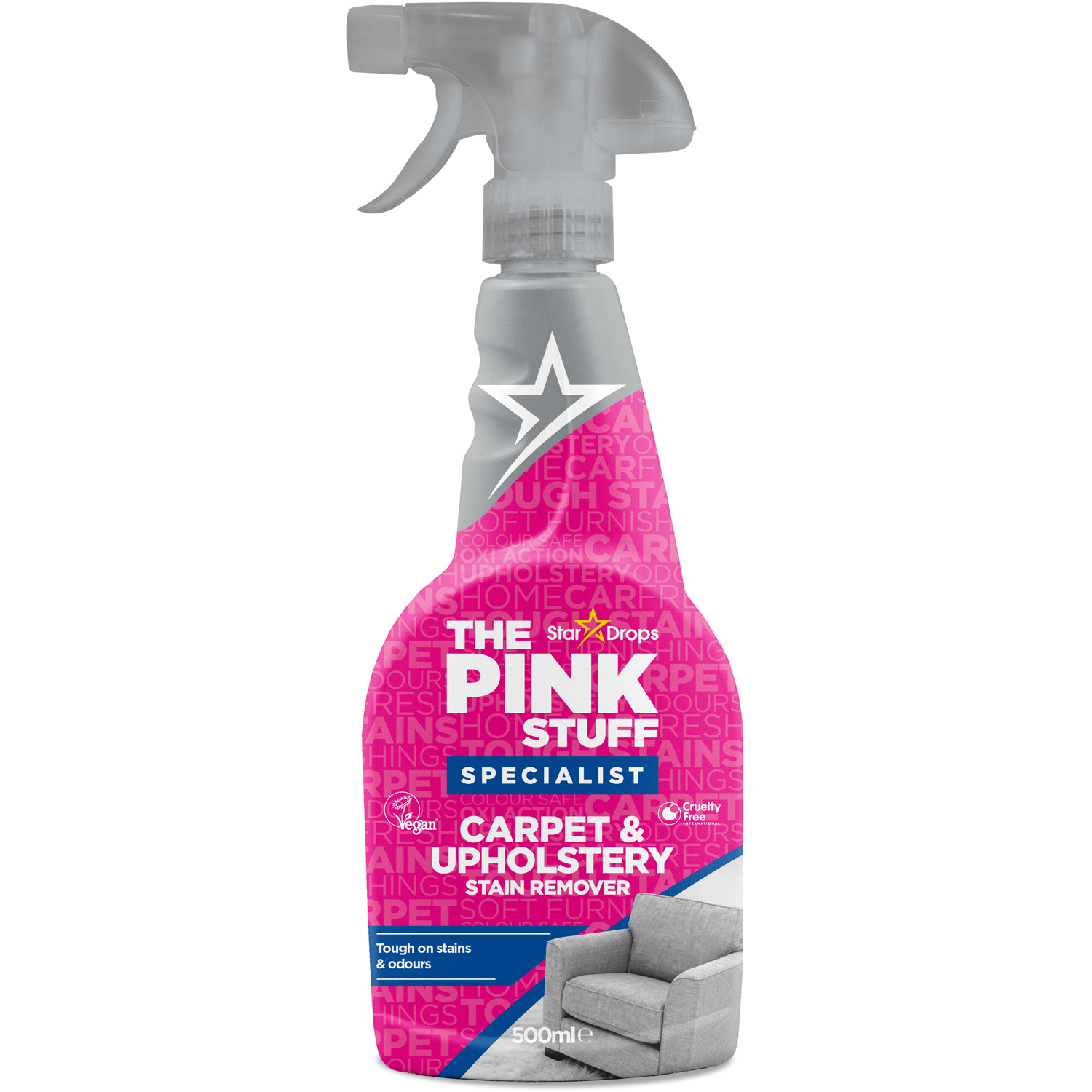 The Stuff Carpet And Upholstery Stain Remover Spray - Wilko Pink The Pink Stuff - Image 2