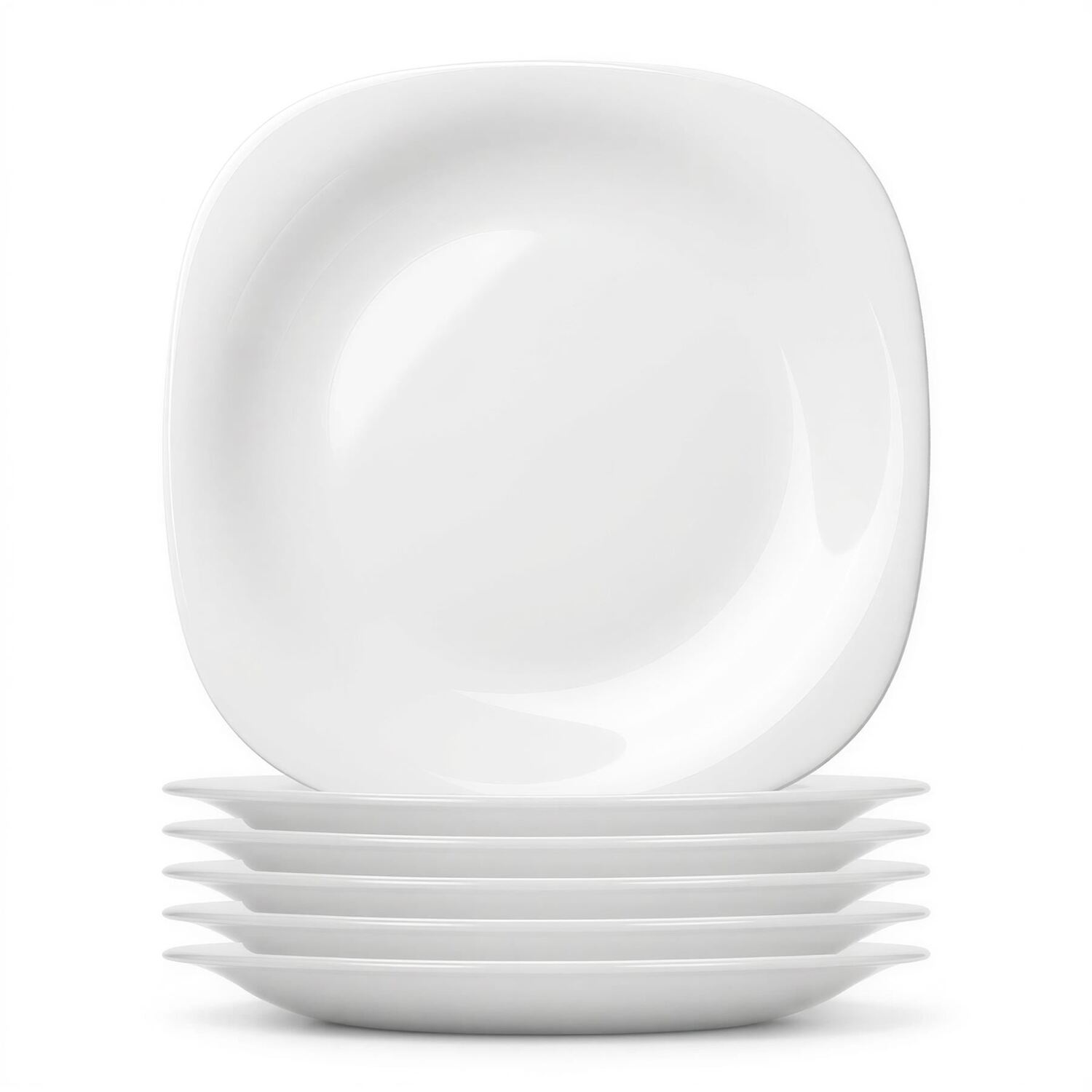B&Q -  Square Opalware Dessert Plates20CmPack Of 6 - Image 5