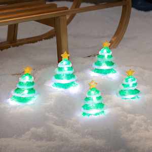 Christow Acrylic Mini Christmas Tree Lights Set of 5