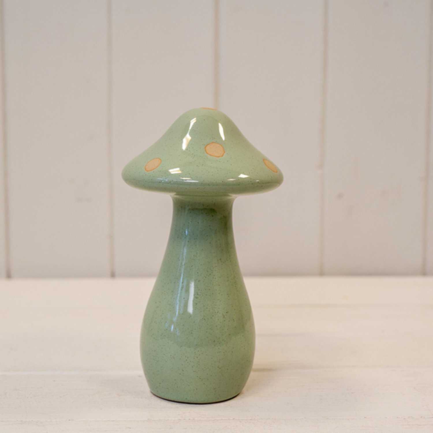  - Small Ceramic Pale Green Mushroom - Image 3