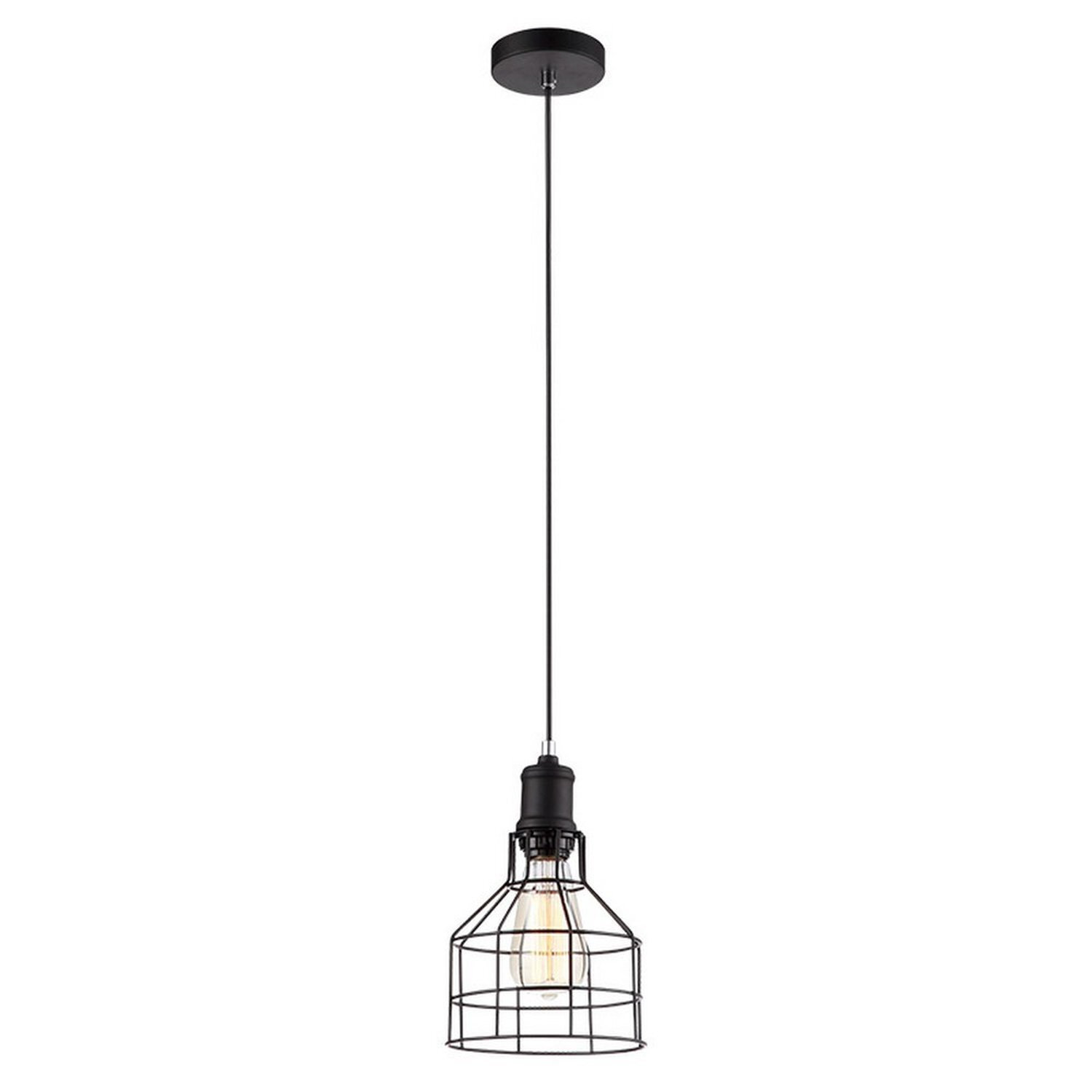 Italux Lighting Industrial Pendant Light Black P - Black