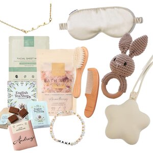 New Mum Hamper Small 11 Piece Gift Set Blue Box New Baby Gift