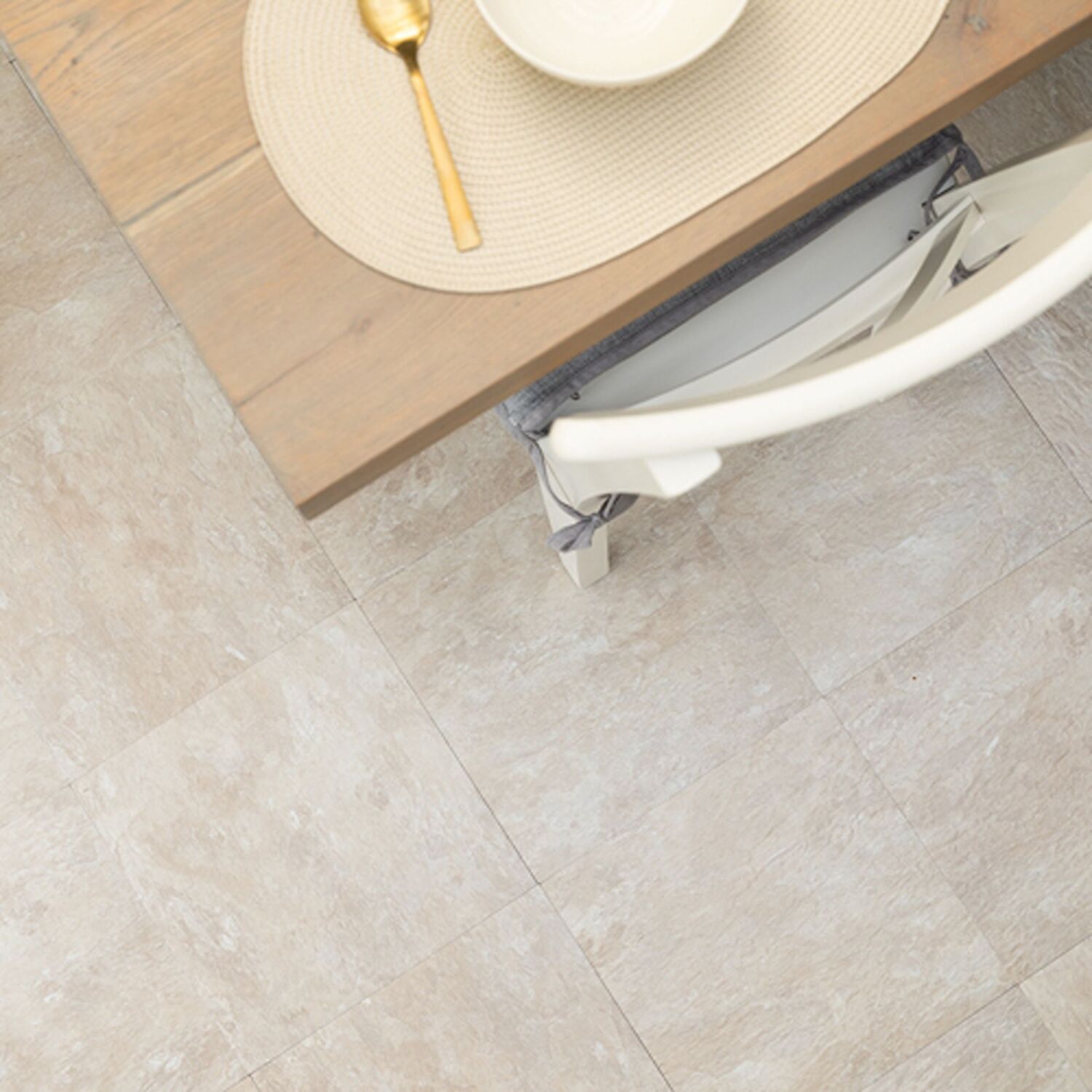 Fine Decor Floor Pops Canyon Self-Adhesive Vinyl Floor Tiles - Beige