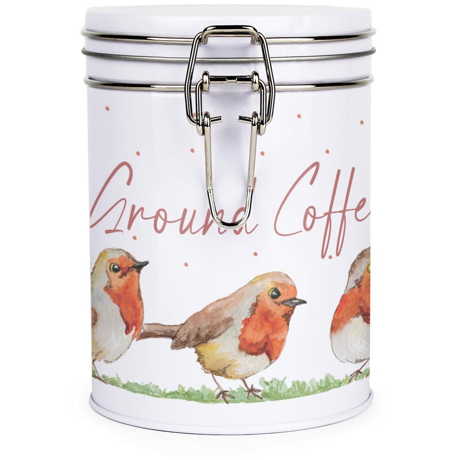 Purely Home English Robins Clip-Lid Kitchen Storage Canister - Decaf Coffee