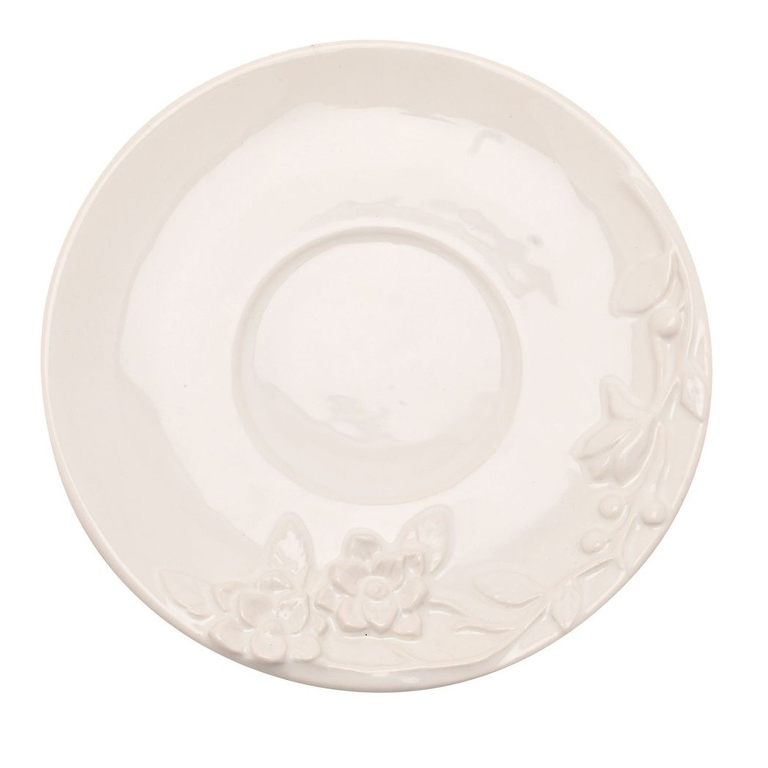 Hestia Unisex White Floral Bird Teacup & Saucer Set | Size: 400Ml - Image 3