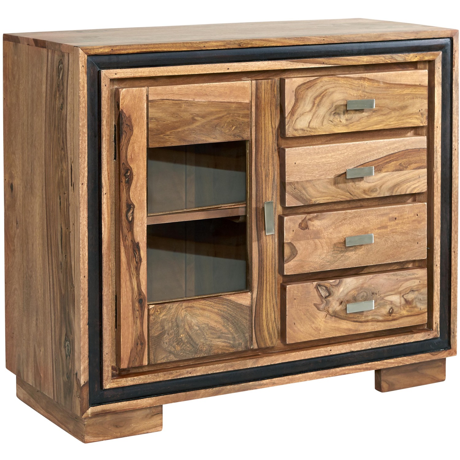 IH Design - Indus Sheesham Sideboard with Glass Door - Brown thumbnail