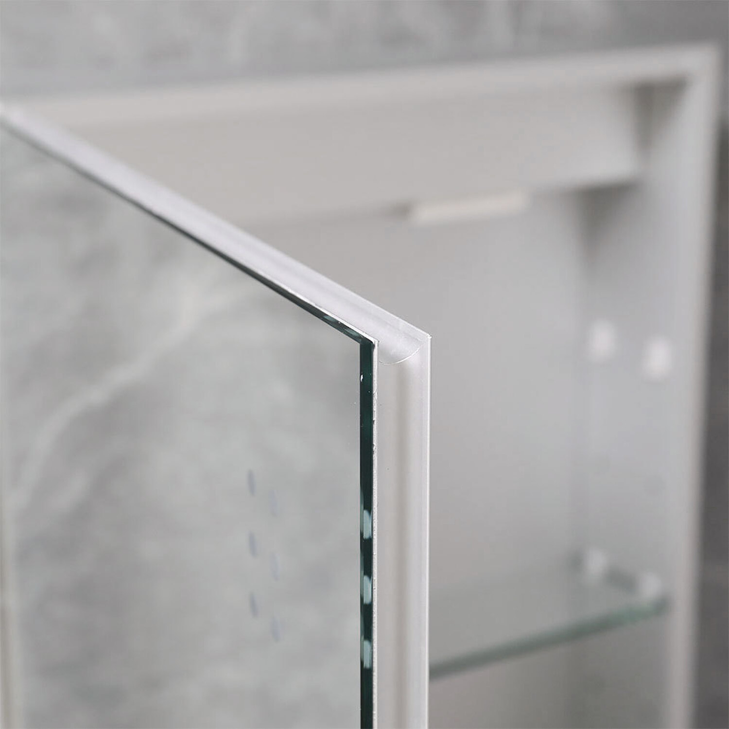 Led Dimmable Bathroom Mirror Cabinet - Silver