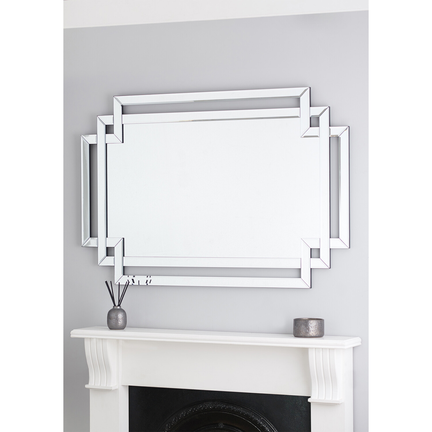 Emerson All Glass Mirror  - Silver thumbnail