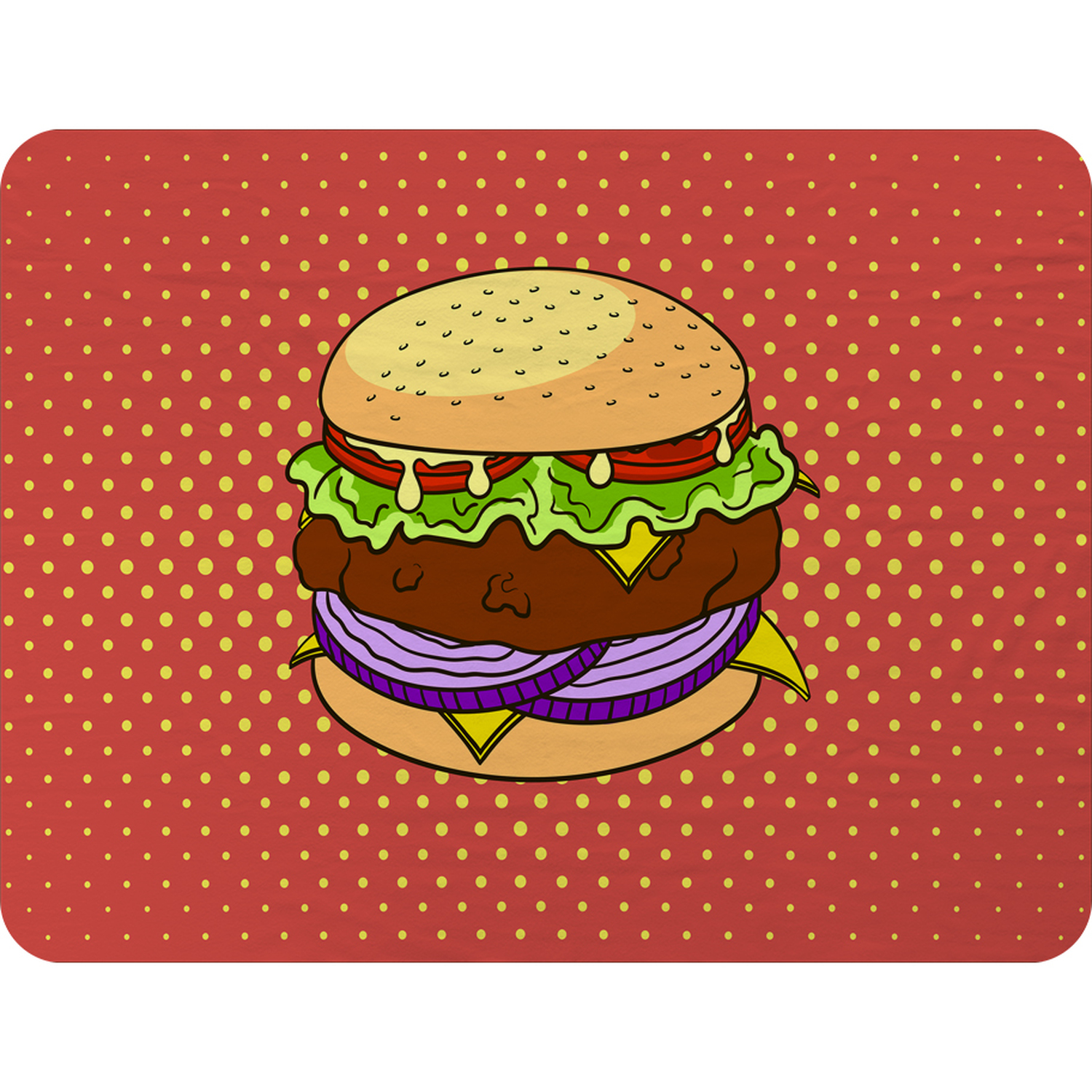 The Pop Art Illustration Of Burger Blanket - Orange