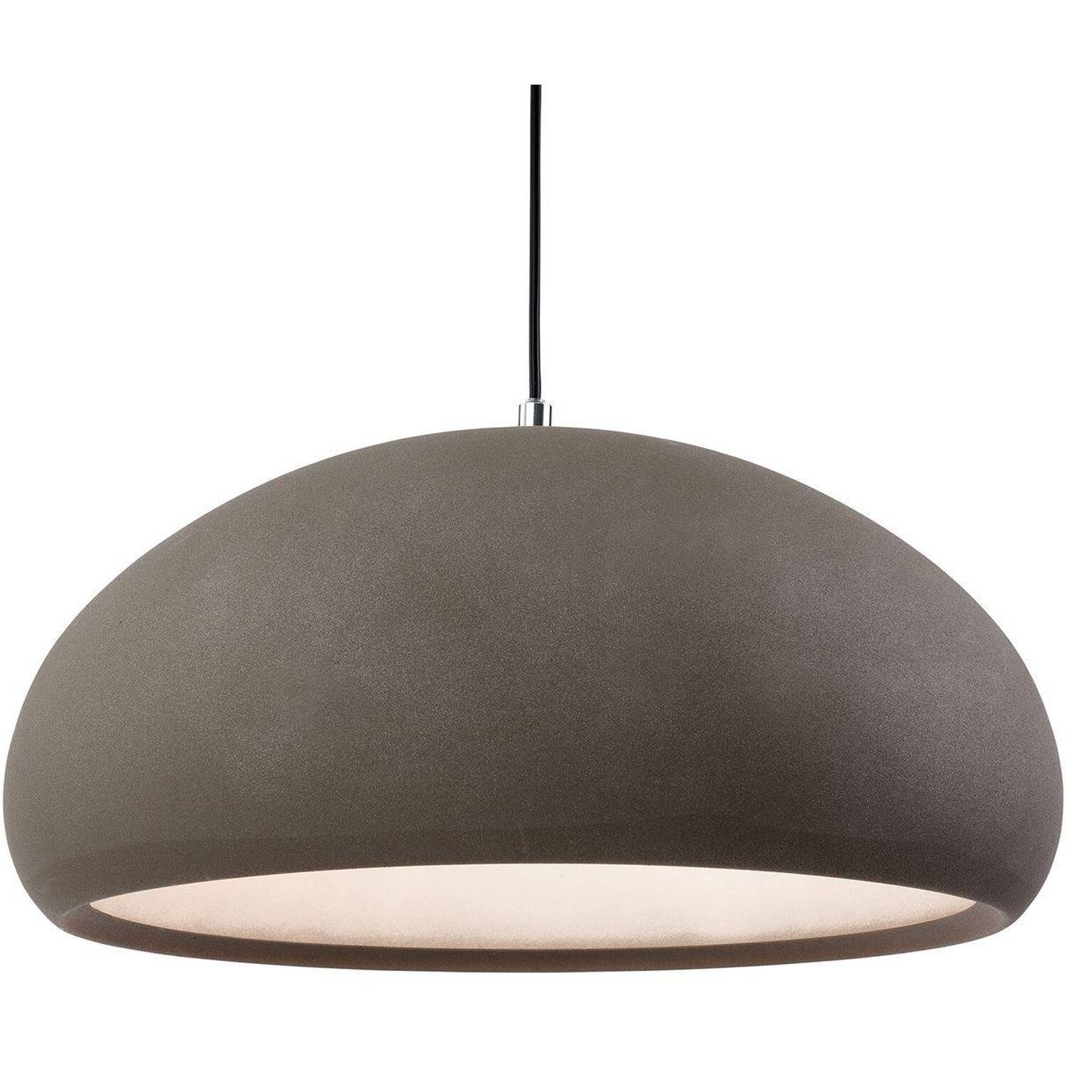 Costa 1 Light Dome Ceiling Pendant Rough Sand Concrete E27 - Rough Sand Concrete