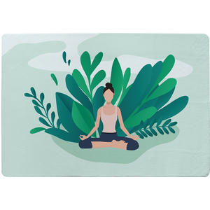 Woman Meditating Designer Rug