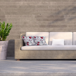 Roses and lilies with leaves Outdoor Cushion