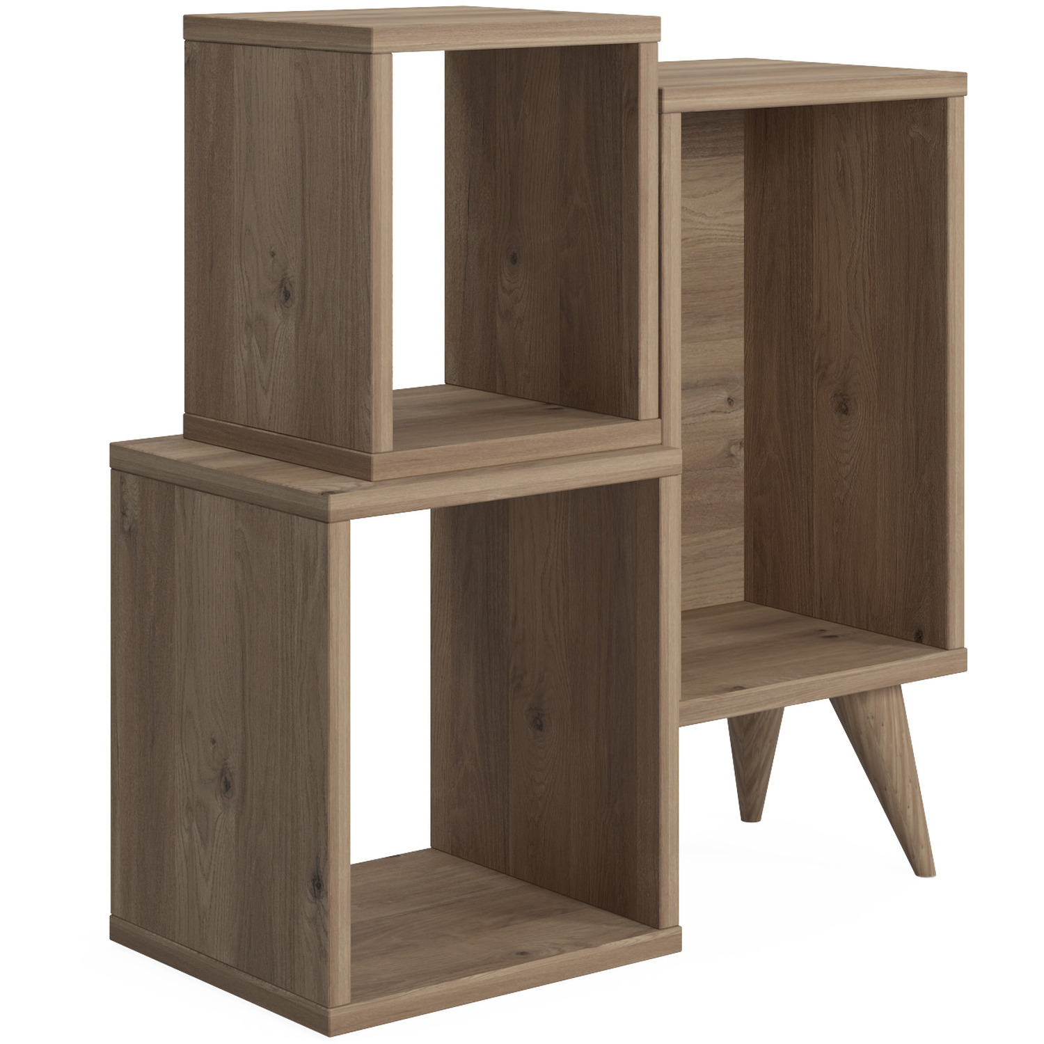Mabel 3 Shelves Open Bookcase - Ruumstore - Varna Oak thumbnail