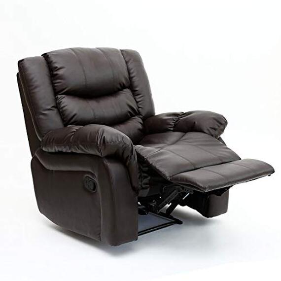 Seattle High Back Bonded Leather Manual Recliner Chair