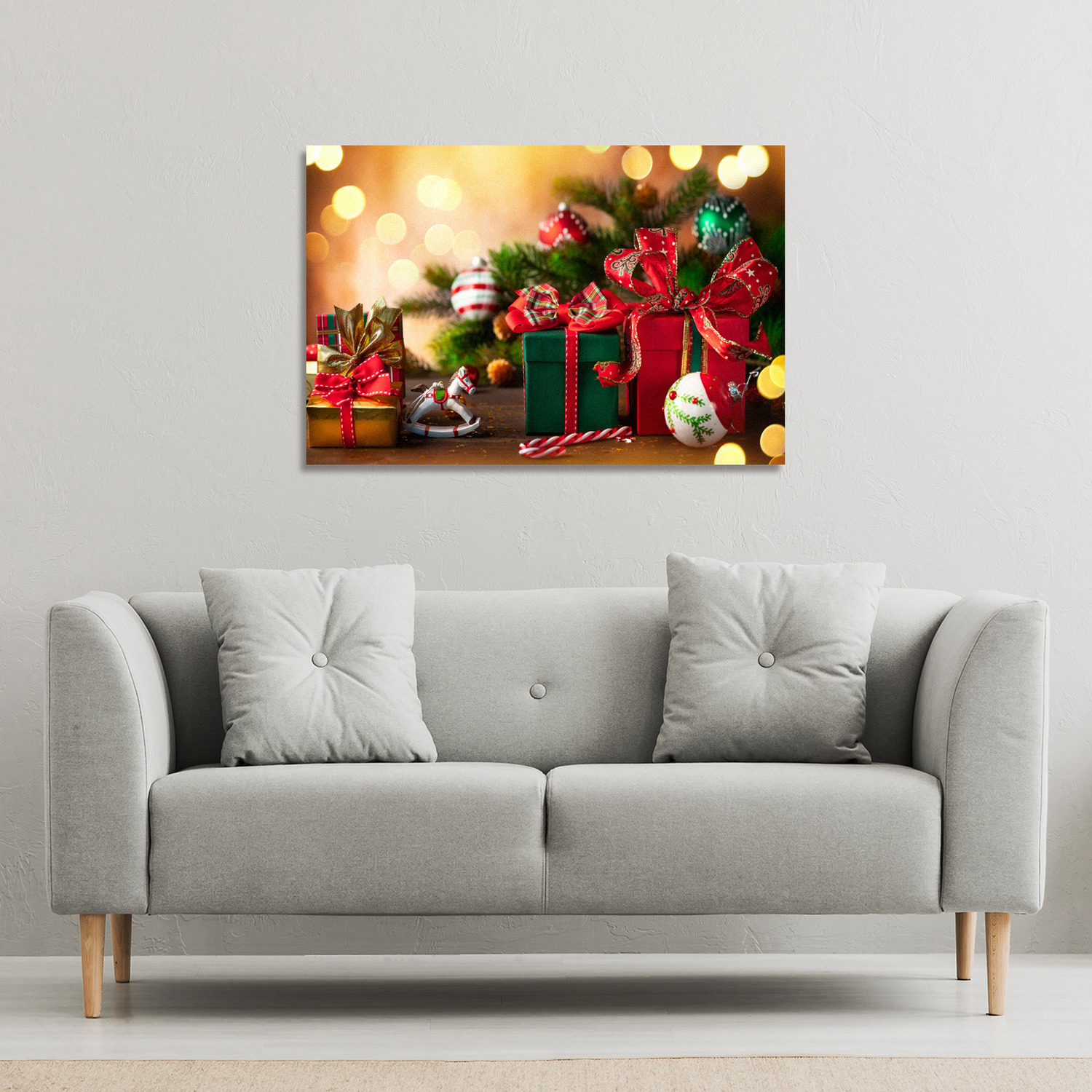 Christmas Holidays Gallery Canvas - Green / 51cm / 77cm