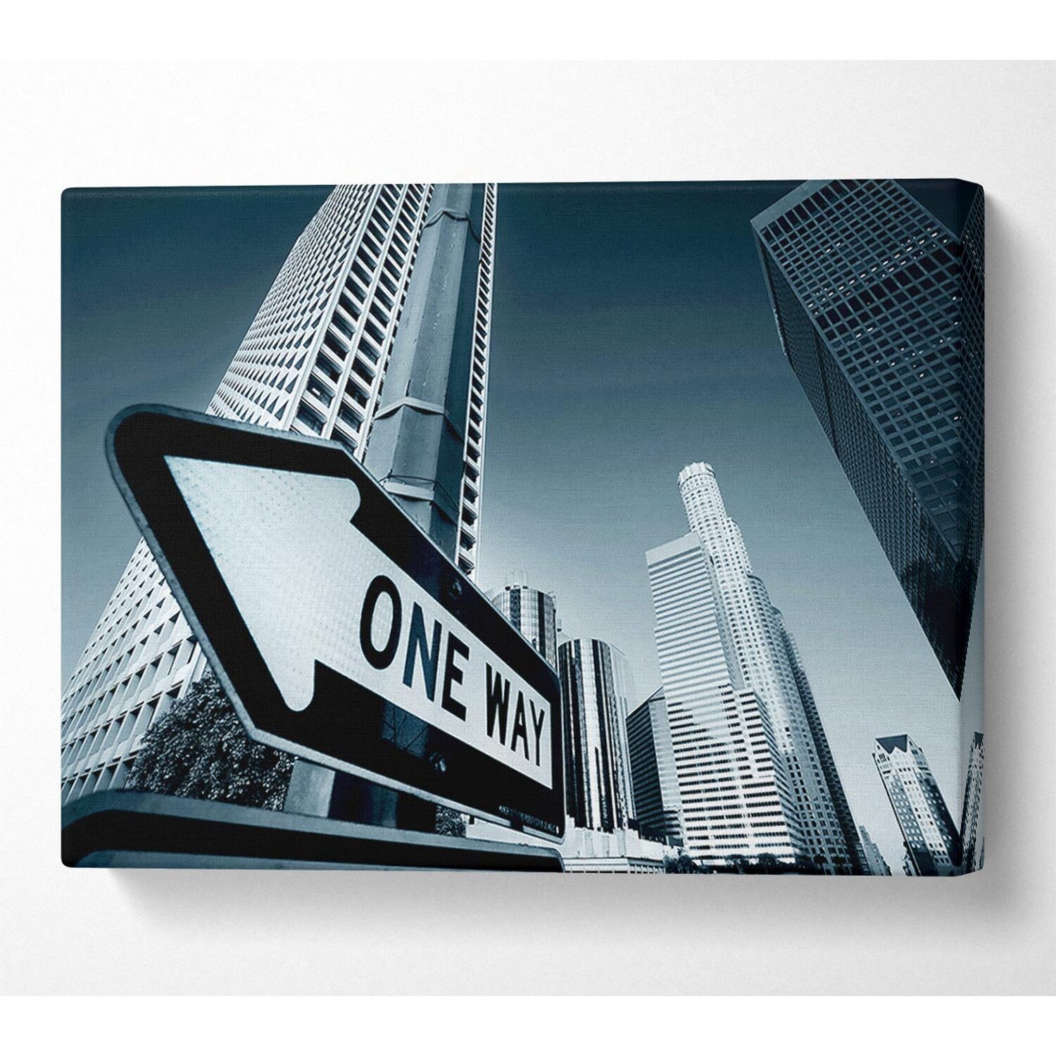 Wallart-Direct - Los Angeles One Way Canvas Print Wall Art - Yellow / 101.6cm thumbnail