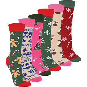 Ladies Novelty Festive Christmas Socks (Multipack Options)