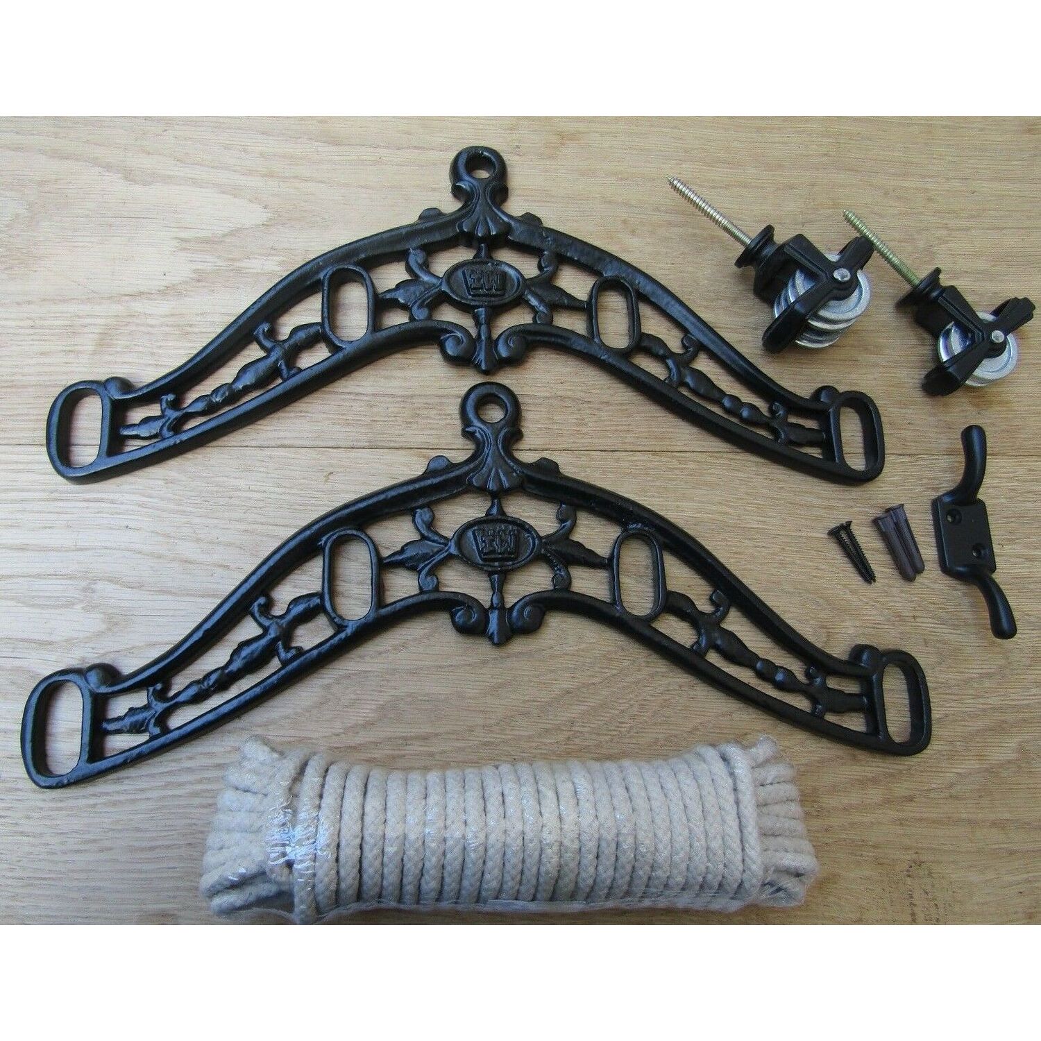 Image of Edwardian Black Antique Clothes Airer Kit Only - Black