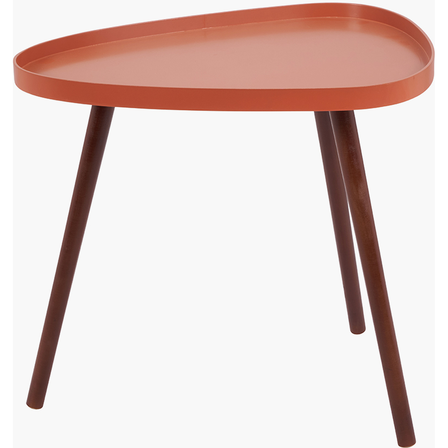 Pacific Lifestyle - Clarice MDF and Pine Wood Teardrop Side Table - Tobaco Top, Natural Legs / 40cm thumbnail