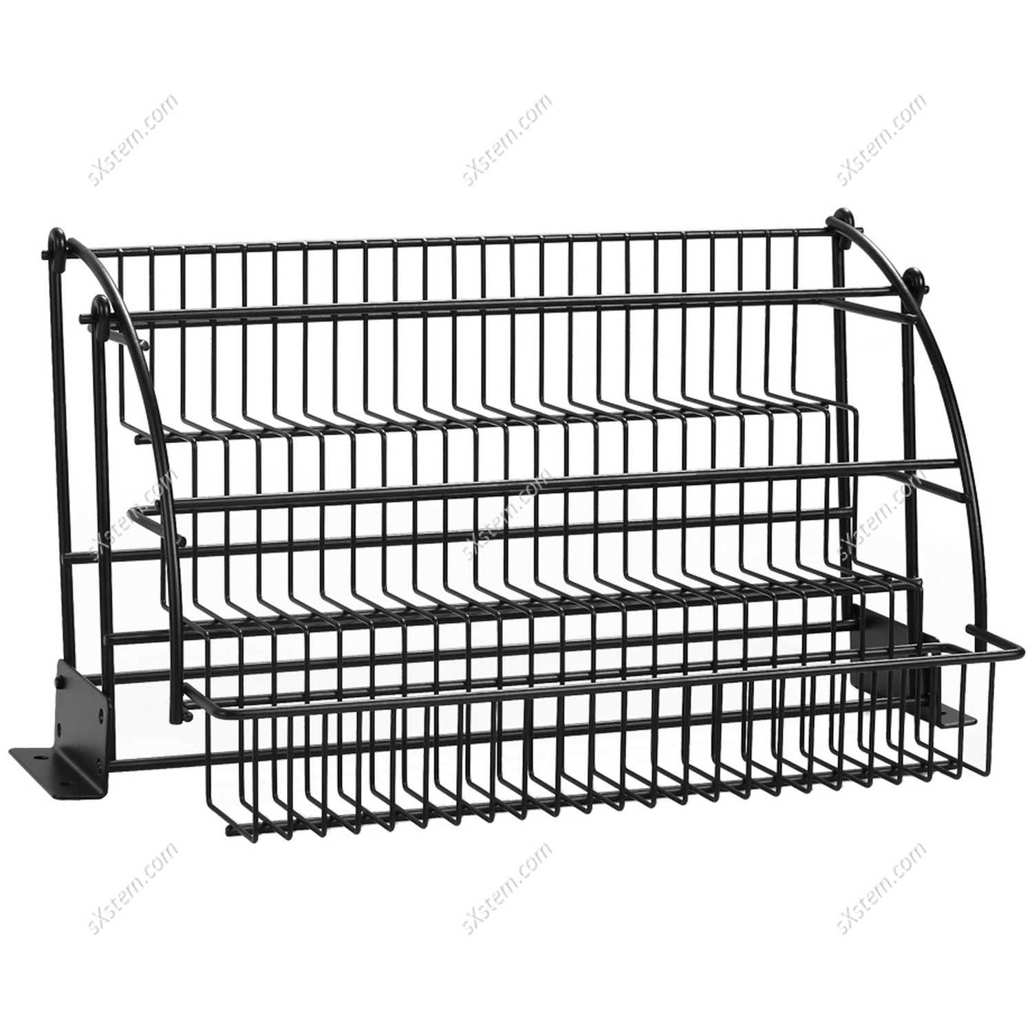 3 Tier Spice Rack Pull Down Organizer - Black