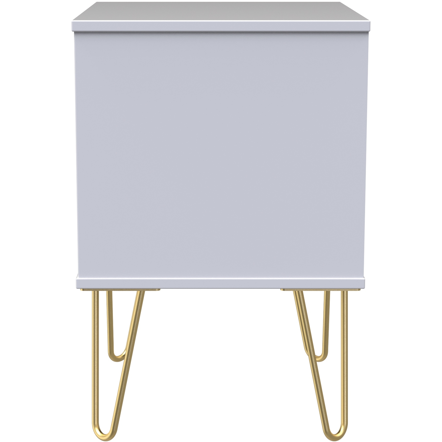 Diamond Ready Assembled 2 Drawer Bedside Cabinet - White Matt
