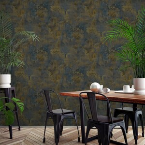Galvanised Navy Wallpaper