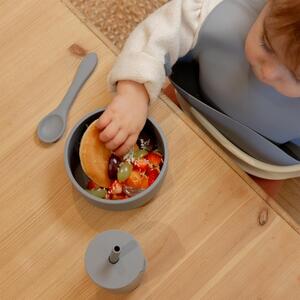 Baby Silicone Suction Bowls with Lid Pack of 3