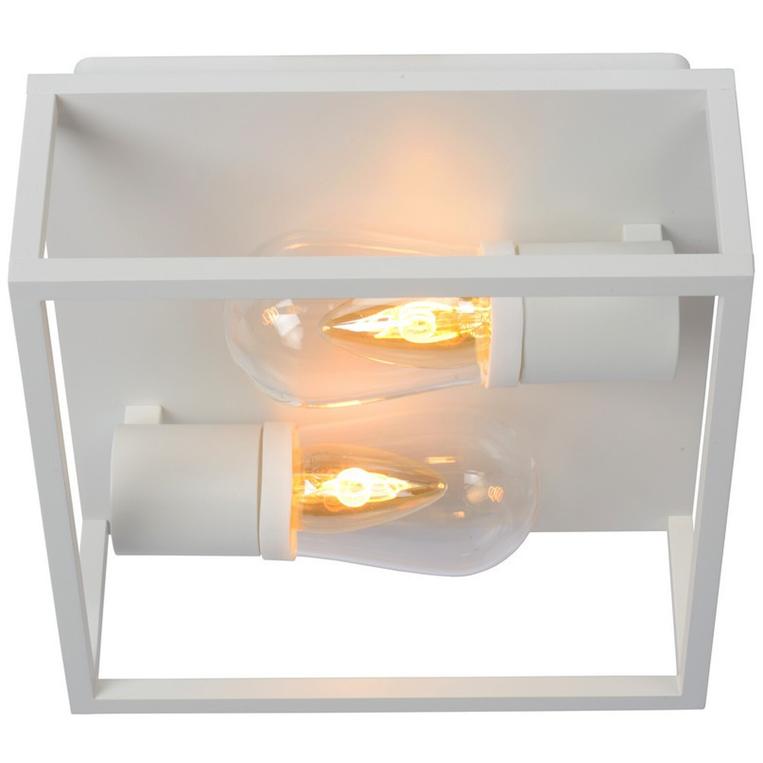 Carlyn Modern Flush Ceiling Light Bathroom White - White thumbnail