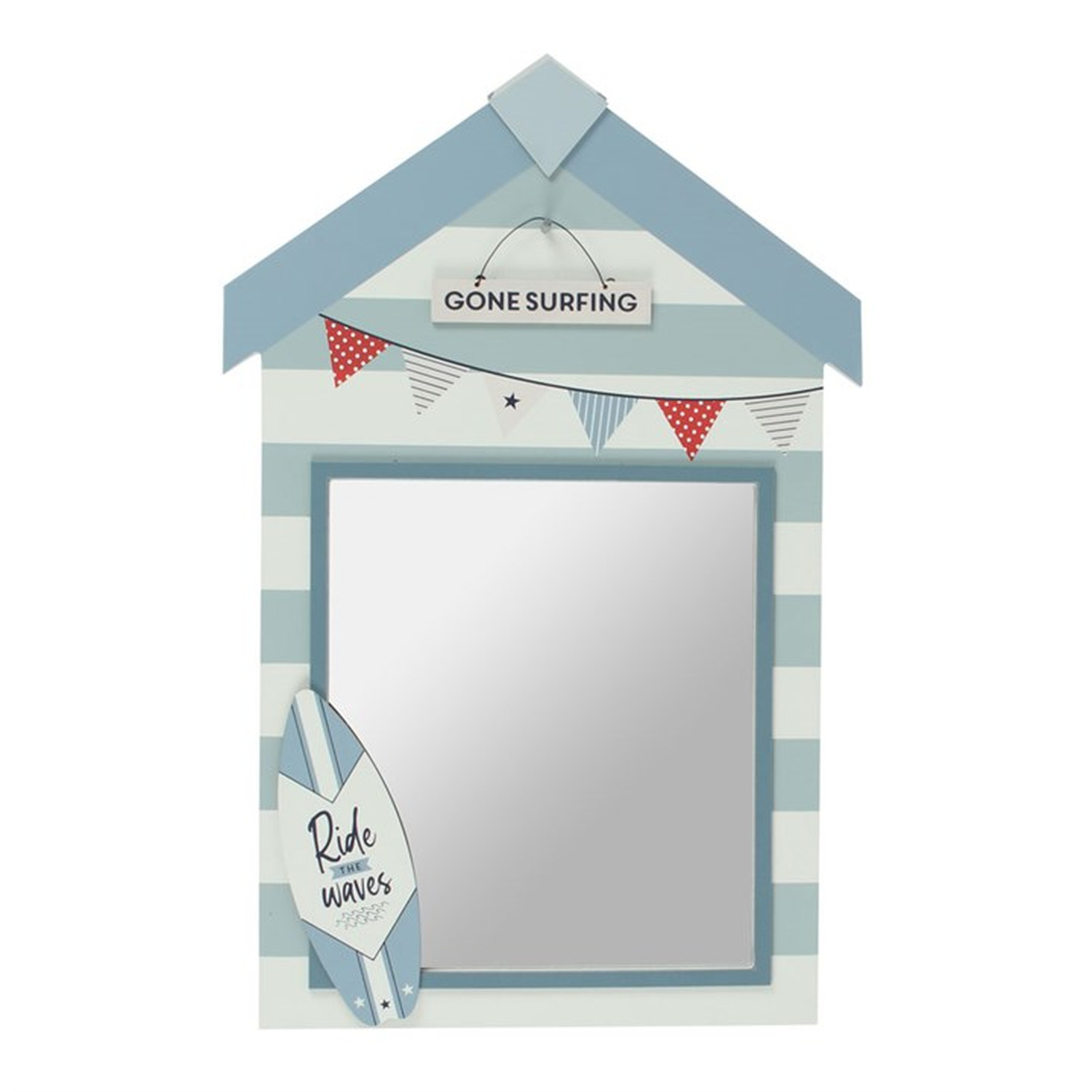 Image of Beach Hut Wall Mirror - Blue