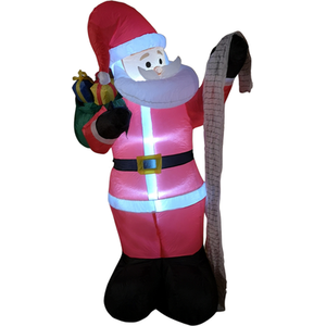 Christmas Blow Up Inflatable Santa with Name List and Sack