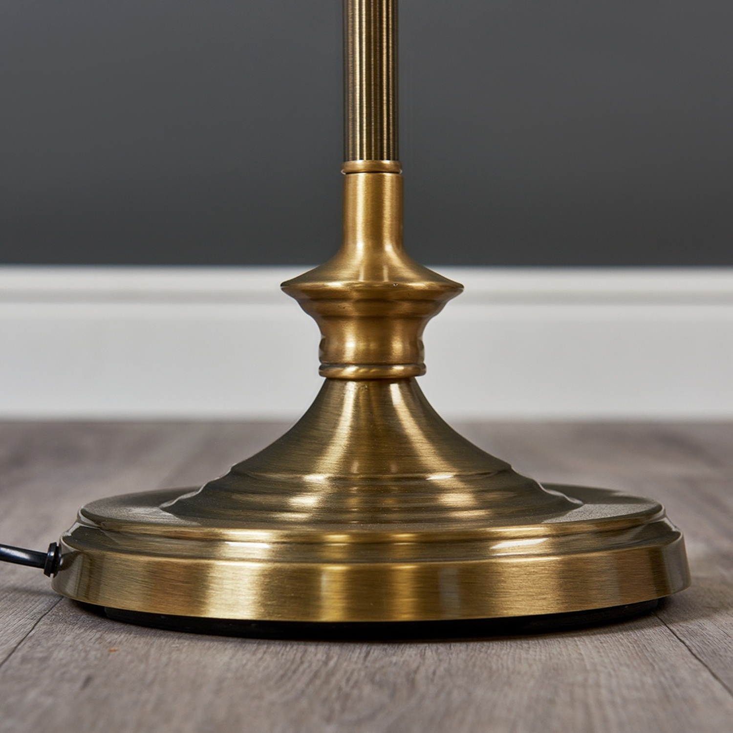 Belmont Antique Brass Floor Lamp - Antique Brass